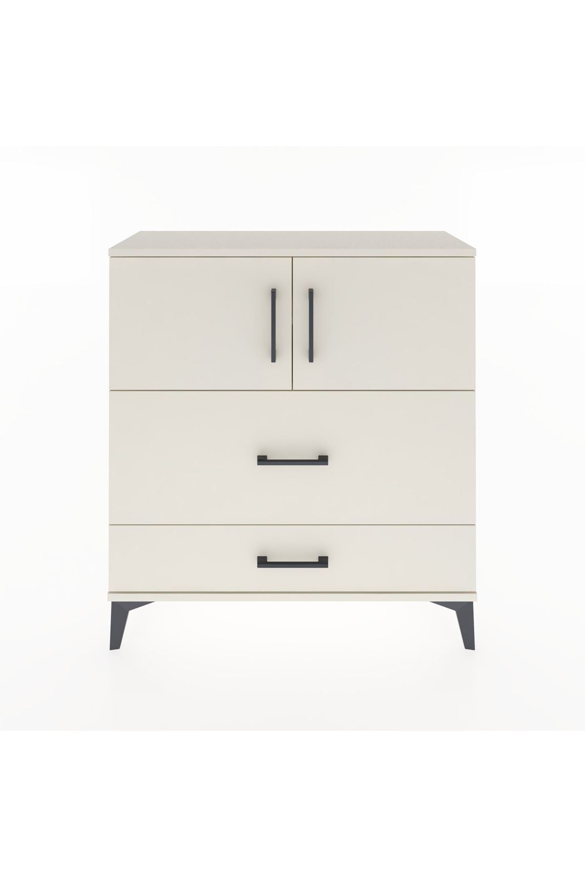 Arges Şifonyer 2 Raflı 2 Çekmeceli 2 Kapaklı 88x30x96 - S04M055V1A