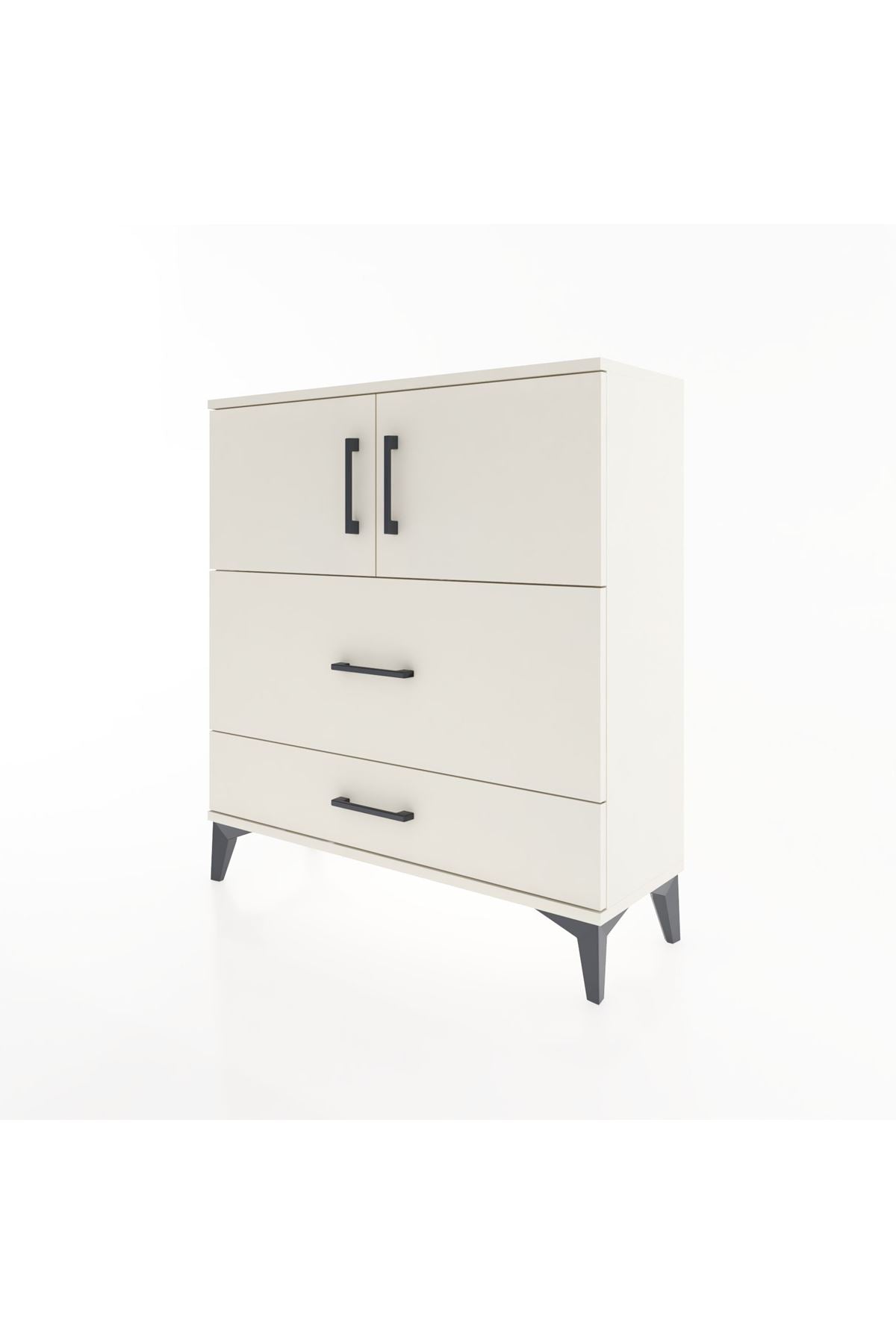 Arges Şifonyer 2 Raflı 2 Çekmeceli 2 Kapaklı 88x30x96 - S04M055V1A