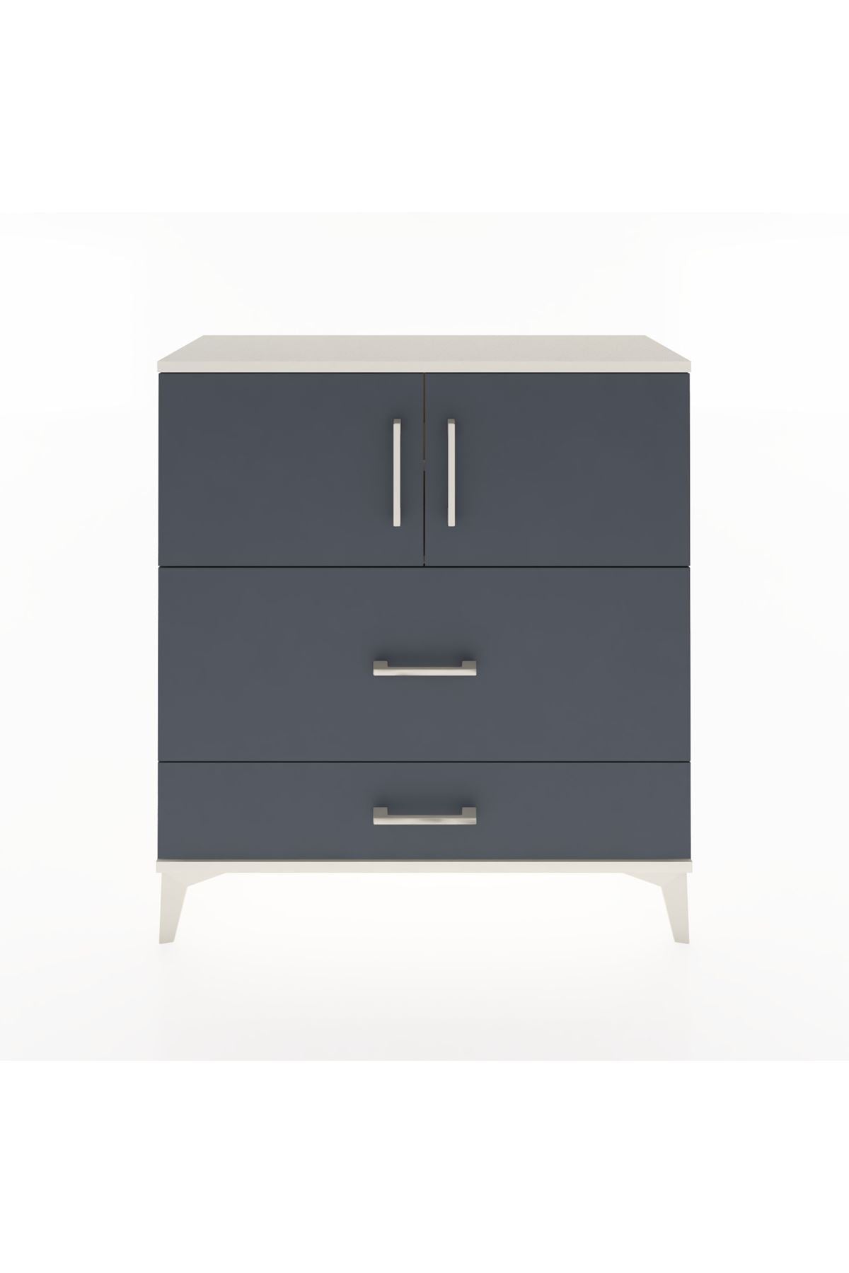 Arges Şifonyer 2 Raflı 2 Çekmeceli 2 Kapaklı 88x30x96 - S04M055V2A