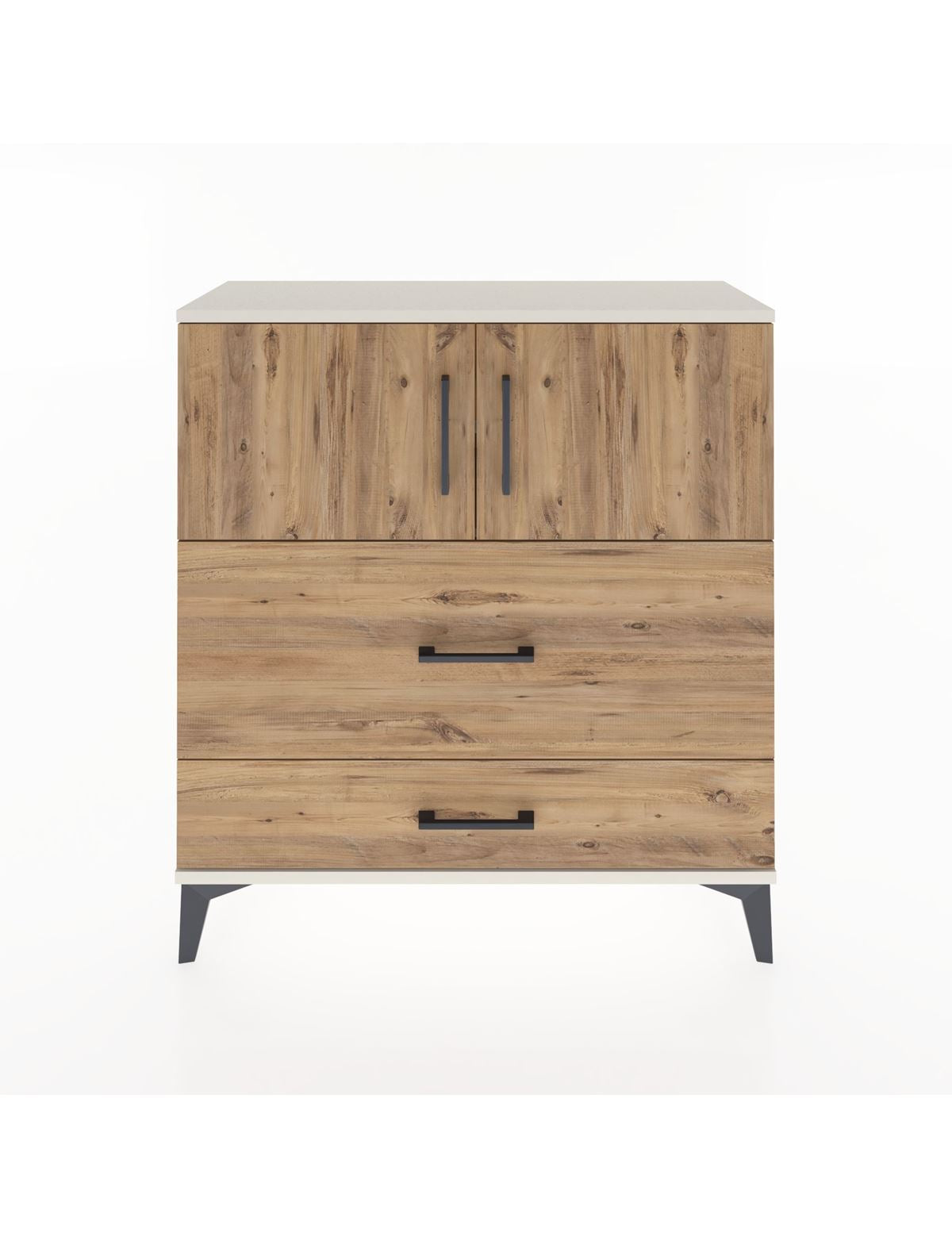Arges Şifonyer 2 Raflı 2 Çekmeceli 2 Kapaklı 88x30x96 - S04M055V3A