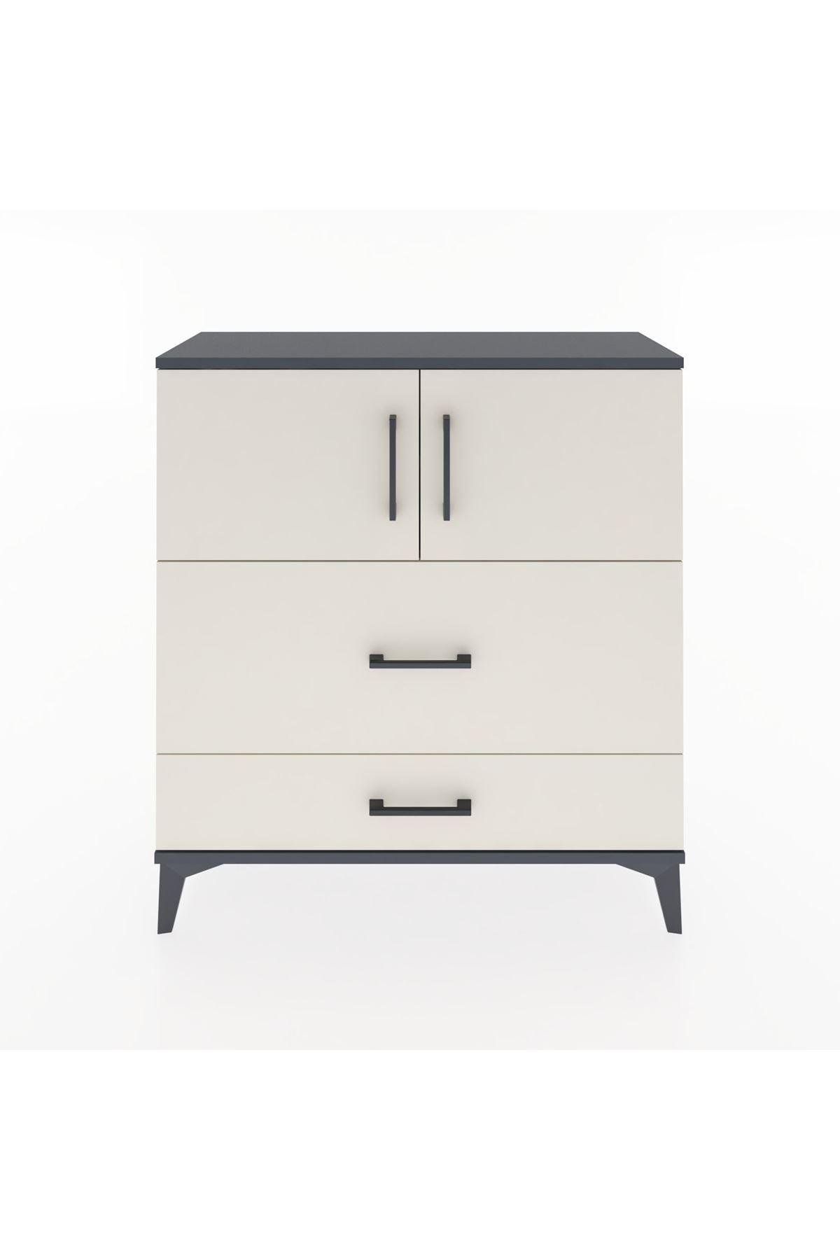 Arges Şifonyer 2 Raflı 2 Çekmeceli 2 Kapaklı 88x30x96 - S04M055V4A