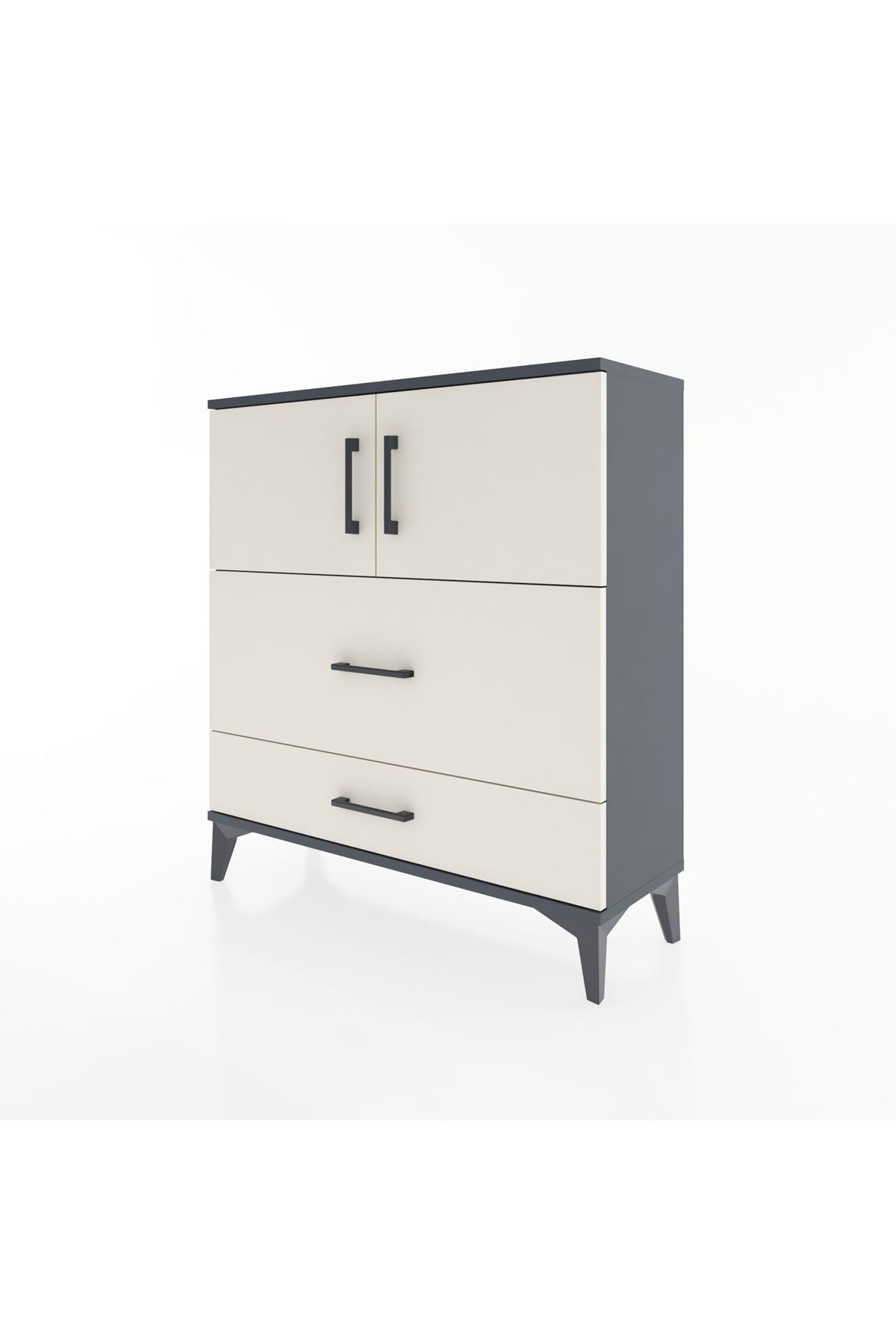 Arges Şifonyer 2 Raflı 2 Çekmeceli 2 Kapaklı 88x30x96 - S04M055V4A