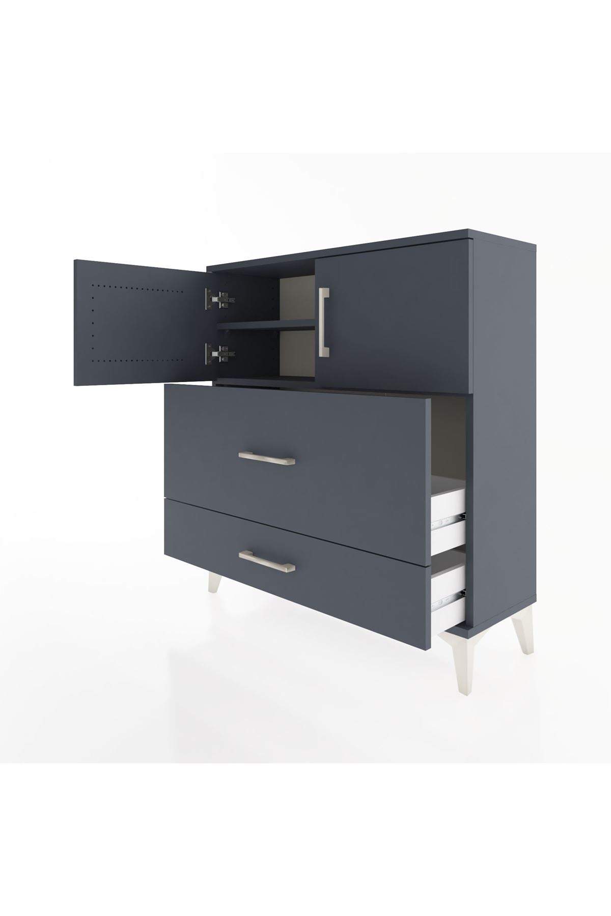 Arges Şifonyer 2 Raflı 2 Çekmeceli 2 Kapaklı 88x30x96 - S04M055V5A