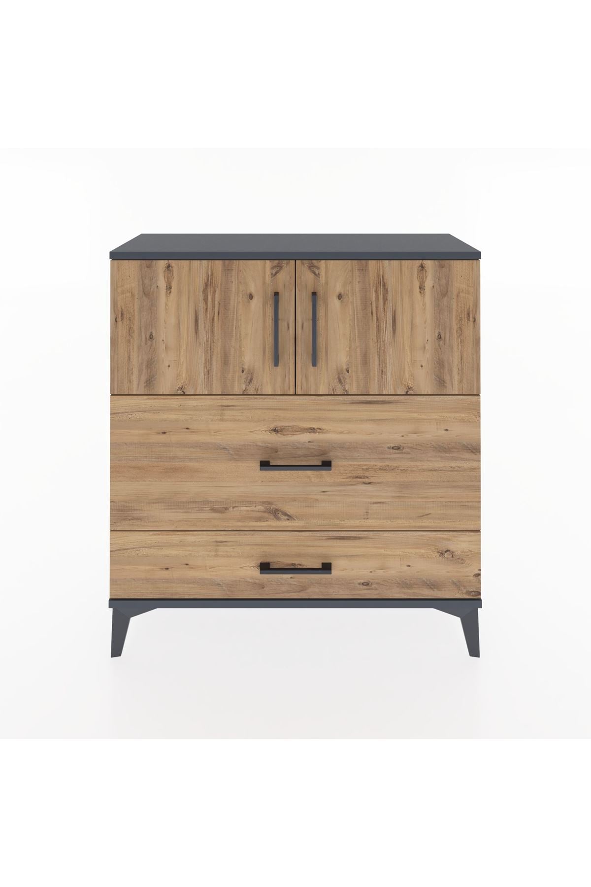 Arges Şifonyer 2 Raflı 2 Çekmeceli 2 Kapaklı 88x30x96 - S04M055V6A