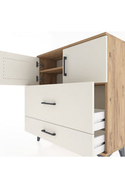 Arges Şifonyer 2 Raflı 2 Çekmeceli 2 Kapaklı 88x30x96 - S04M055V7A
