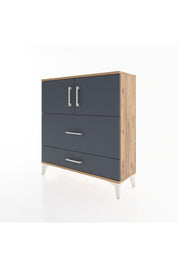 Arges Şifonyer 2 Raflı 2 Çekmeceli 2 Kapaklı 88x30x96 - S04M055V8A
