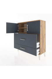 Arges Şifonyer 2 Raflı 2 Çekmeceli 2 Kapaklı 88x30x96 - S04M055V8A