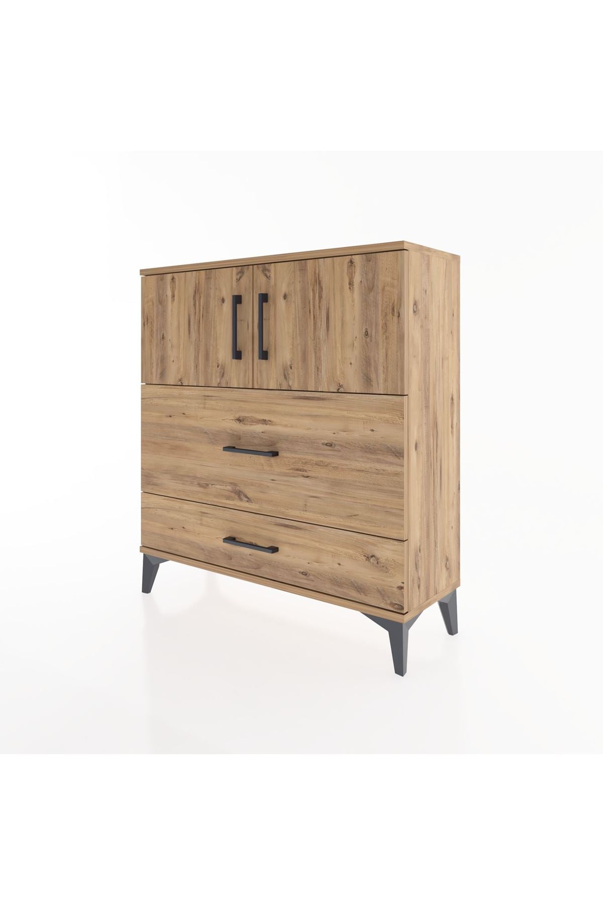 Arges Şifonyer 2 Raflı 2 Çekmeceli 2 Kapaklı 88x30x96 - S04M055V9A