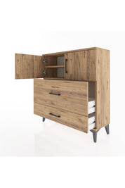 Arges Şifonyer 2 Raflı 2 Çekmeceli 2 Kapaklı 88x30x96 - S04M055V9A