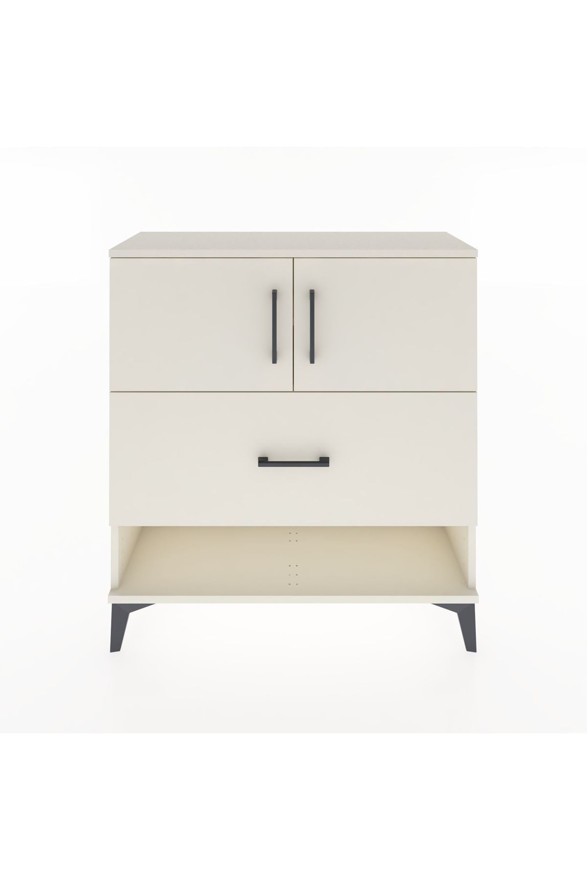 Arges Şifonyer 2 Raflı Tek Çekmeceli 2 Kapaklı 88x30x96 - S04M056V1A