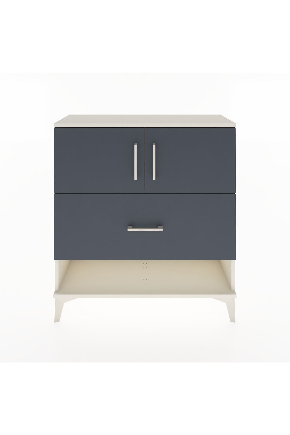 Arges Şifonyer 2 Raflı Tek Çekmeceli 2 Kapaklı 88x30x96 - S04M056V2A