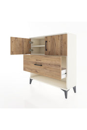 Arges Şifonyer 2 Raflı Tek Çekmeceli 2 Kapaklı 88x30x96 - S04M056V3A