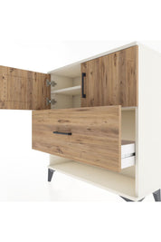 Arges Şifonyer 2 Raflı Tek Çekmeceli 2 Kapaklı 88x30x96 - S04M056V3A