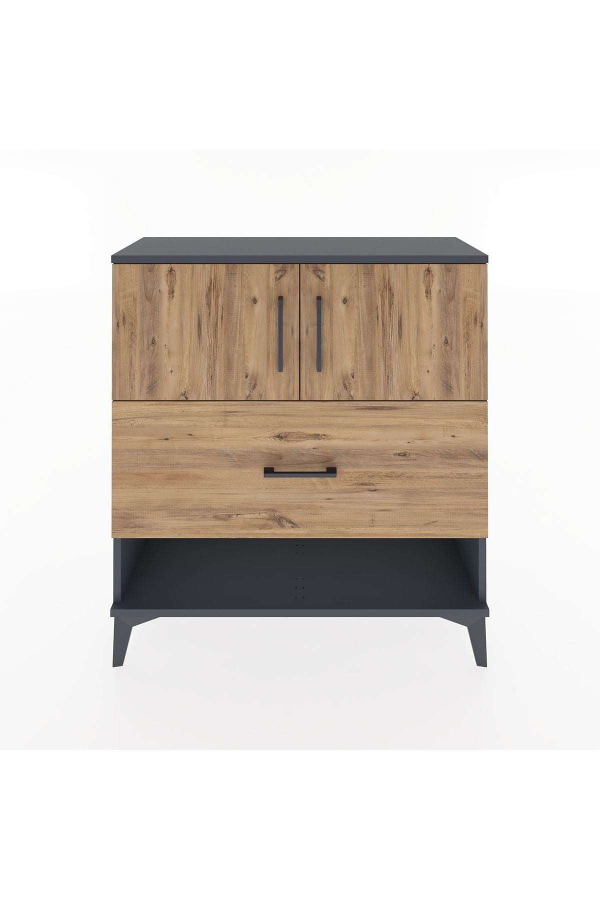 Arges Şifonyer 2 Raflı Tek Çekmeceli 2 Kapaklı 88x30x96 - S04M056V6A