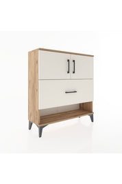 Arges Şifonyer 2 Raflı Tek Çekmeceli 2 Kapaklı 88x30x96 - S04M056V7A