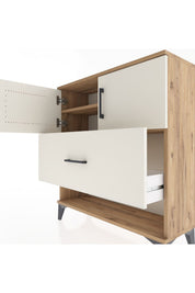 Arges Şifonyer 2 Raflı Tek Çekmeceli 2 Kapaklı 88x30x96 - S04M056V7A