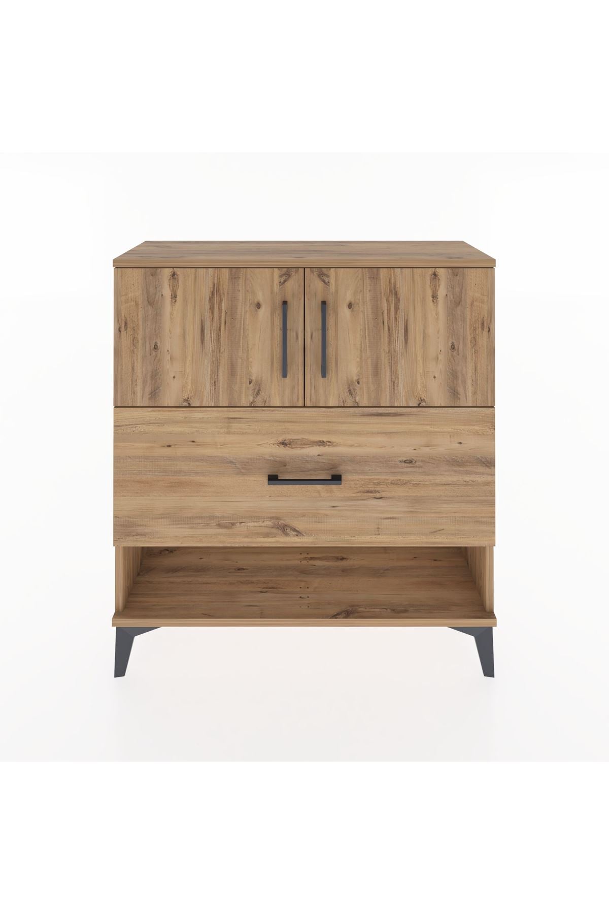Arges Şifonyer 2 Raflı Tek Çekmeceli 2 Kapaklı 88x30x96 - S04M056V9A