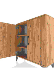 Arges Şifonyer 2 Raflı 2 Kapaklı 88x30x96 - S04M057V9A
