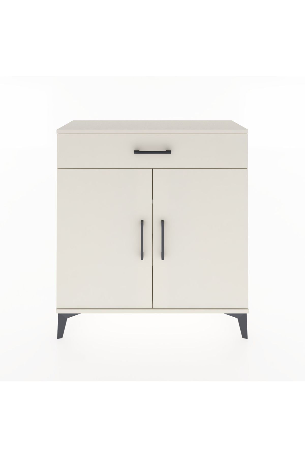 Arges Şifonyer 2 Raflı Tek Çekmeceli 2 Kapaklı 88x30x96 - S04M059V1A