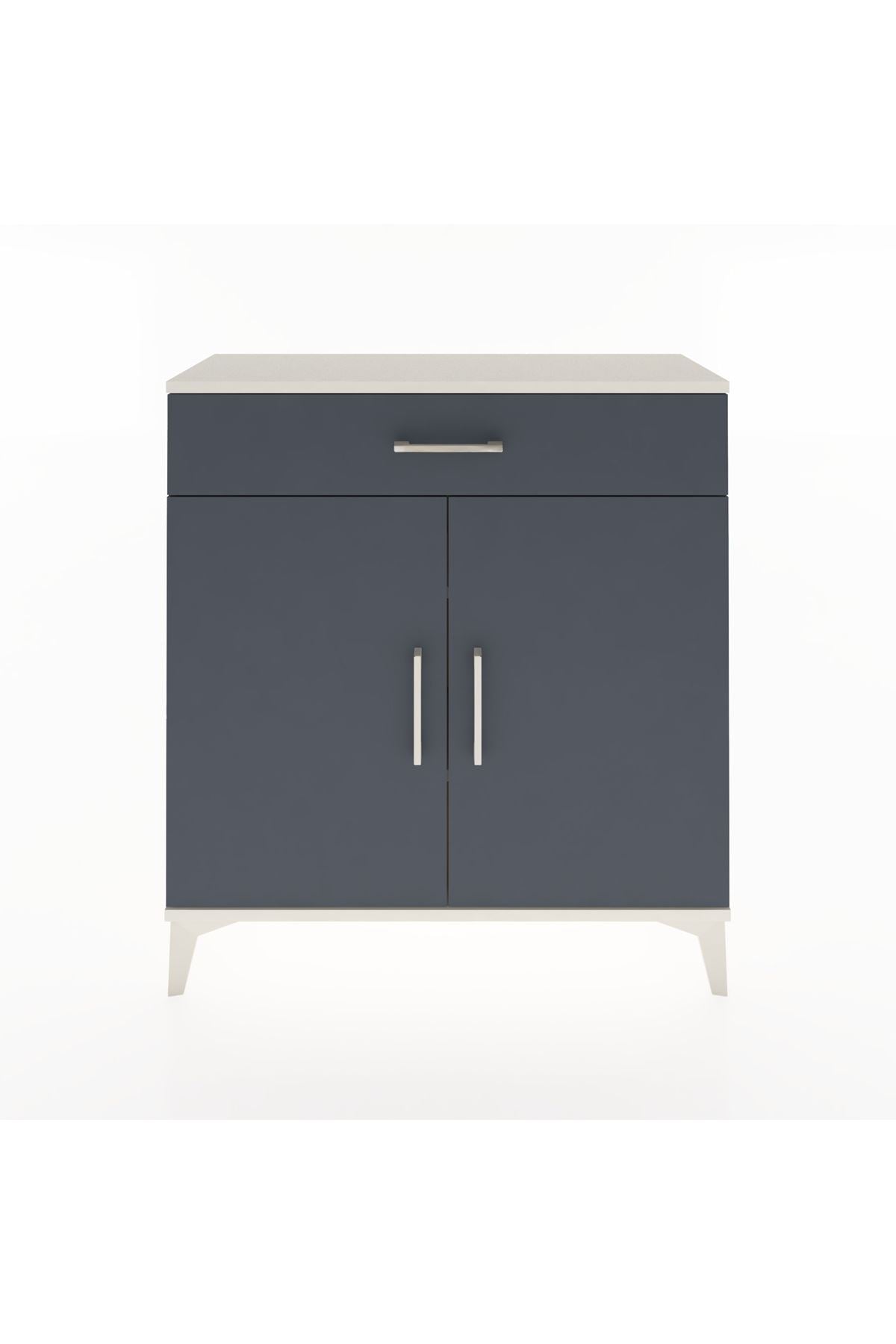 Arges Şifonyer 2 Raflı Tek Çekmeceli 2 Kapaklı 88x30x96 - S04M059V2A