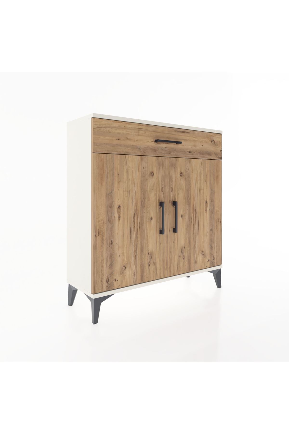 Arges Şifonyer 2 Raflı Tek Çekmeceli 2 Kapaklı 88x30x96 - S04M059V3A