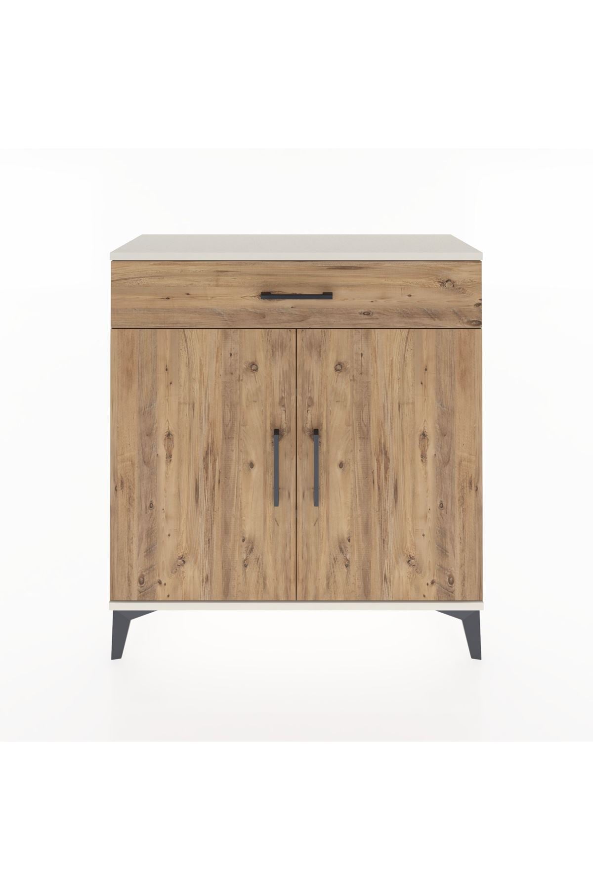 Arges Şifonyer 2 Raflı Tek Çekmeceli 2 Kapaklı 88x30x96 - S04M059V3A