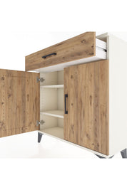 Arges Şifonyer 2 Raflı Tek Çekmeceli 2 Kapaklı 88x30x96 - S04M059V3A