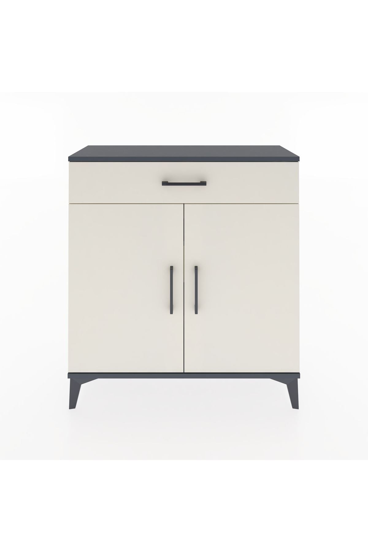 Arges Şifonyer 2 Raflı Tek Çekmeceli 2 Kapaklı 88x30x96 - S04M059V4A