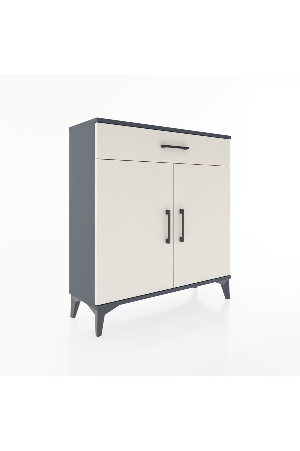 Arges Şifonyer 2 Raflı Tek Çekmeceli 2 Kapaklı 88x30x96 - S04M059V4A