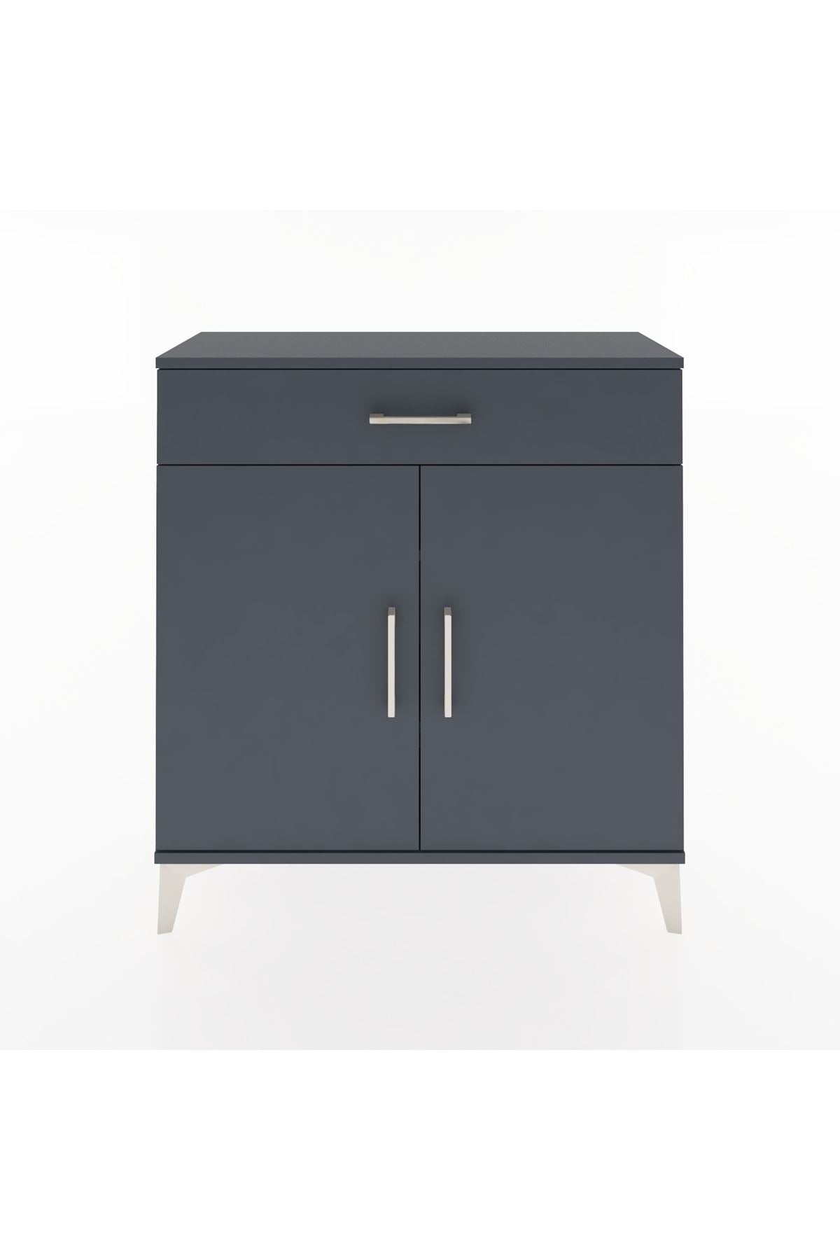 Arges Şifonyer 2 Raflı Tek Çekmeceli 2 Kapaklı 88x30x96 - S04M059V5A