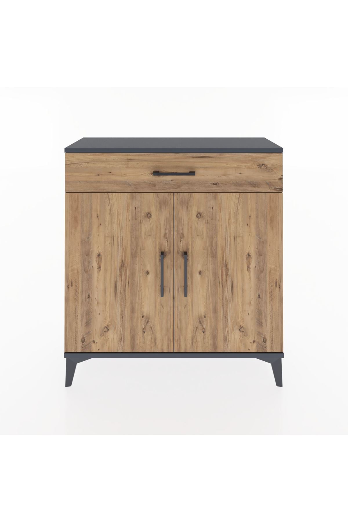 Arges Şifonyer 2 Raflı Tek Çekmeceli 2 Kapaklı 88x30x96 - S04M059V6A