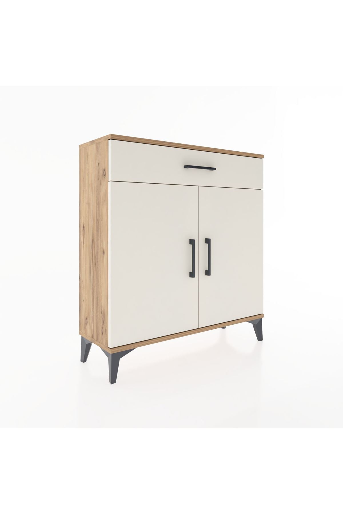 Arges Şifonyer 2 Raflı Tek Çekmeceli 2 Kapaklı 88x30x96 - S04M059V7A