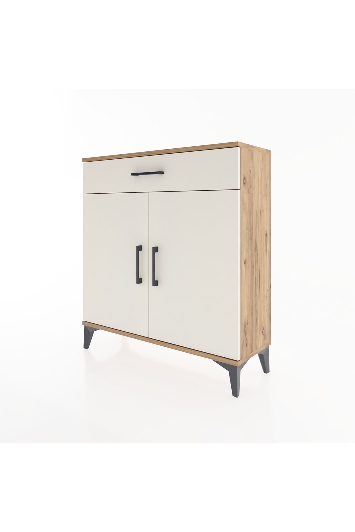 Arges Şifonyer 2 Raflı Tek Çekmeceli 2 Kapaklı 88x30x96 - S04M059V7A