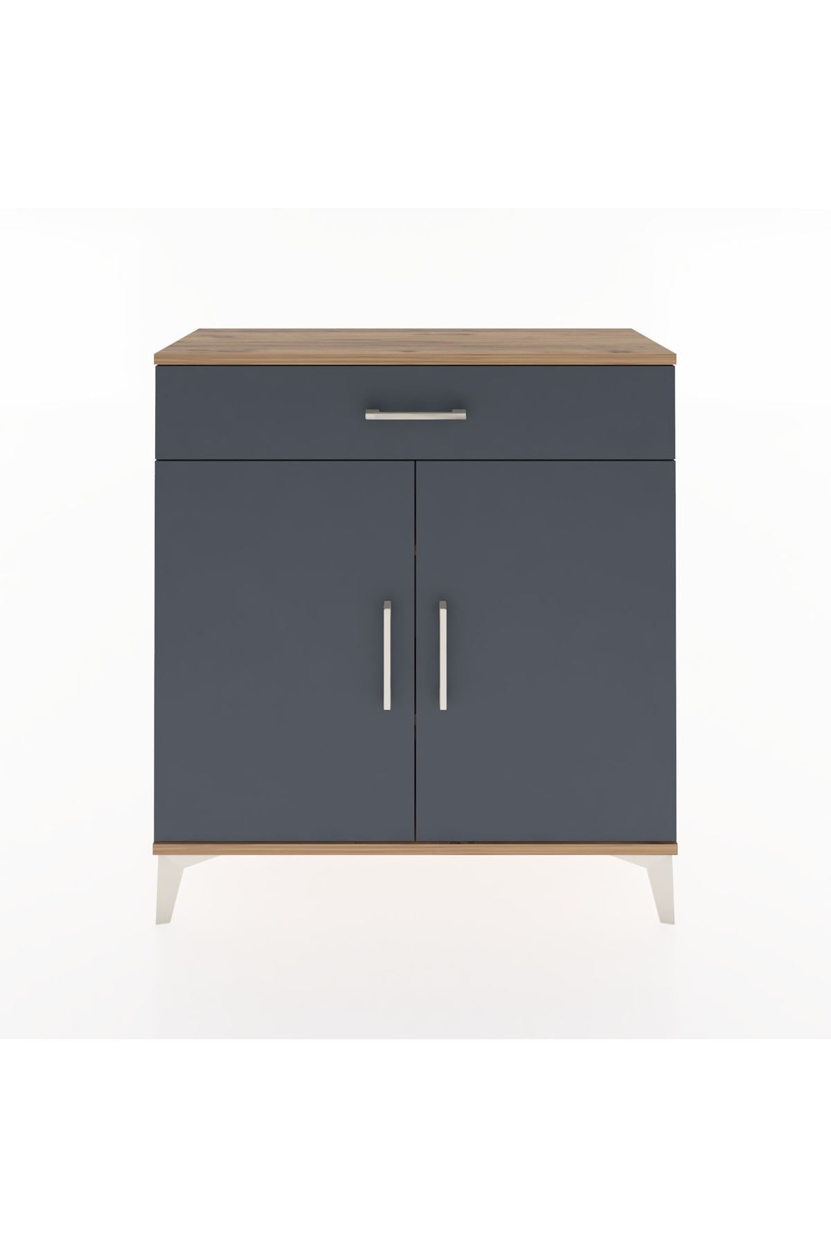 Arges Şifonyer 2 Raflı Tek Çekmeceli 2 Kapaklı 88x30x96 - S04M059V8A