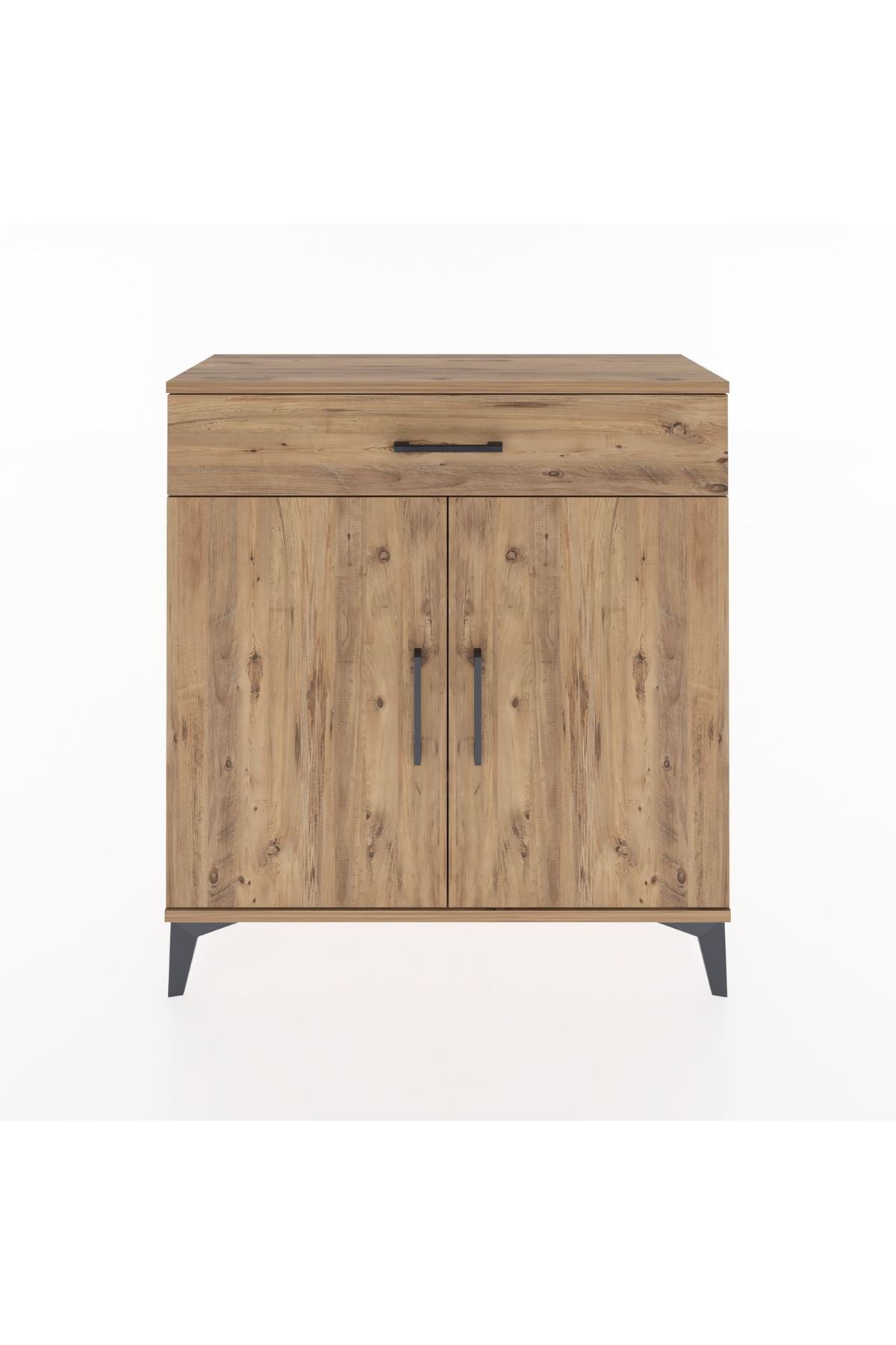 Arges Şifonyer 2 Raflı Tek Çekmeceli 2 Kapaklı 88x30x96 - S04M059V9A