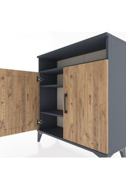 Arges Şifonyer 3 Raflı 2 Kapaklı 88x30x96 - S04M061V6A