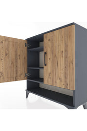 Arges Şifonyer 3 Raflı 2 Kapaklı 88x30x96 - S04M062V6A