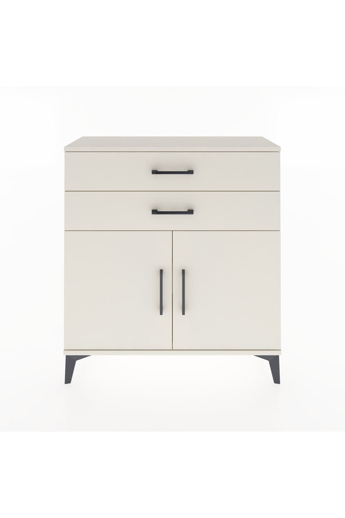 Arges Şifonyer Tek Raflı 2 Çekmeceli 2 Kapaklı 88x30x96 - S04M063V1A