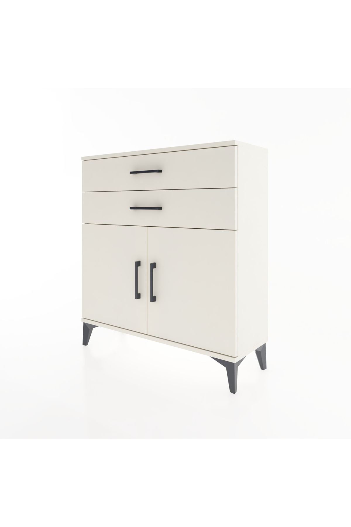 Arges Şifonyer Tek Raflı 2 Çekmeceli 2 Kapaklı 88x30x96 - S04M063V1A