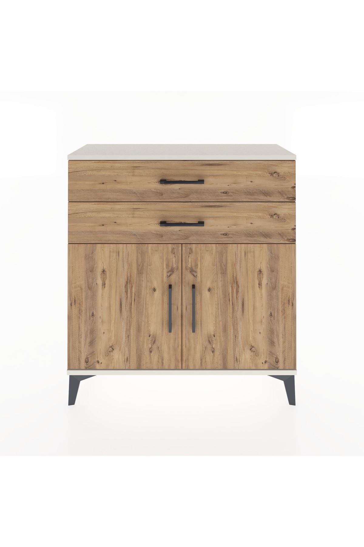 Arges Şifonyer Tek Raflı 2 Çekmeceli 2 Kapaklı 88x30x96 - S04M063V3A