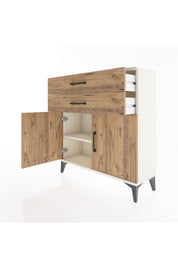 Arges Şifonyer Tek Raflı 2 Çekmeceli 2 Kapaklı 88x30x96 - S04M063V3A