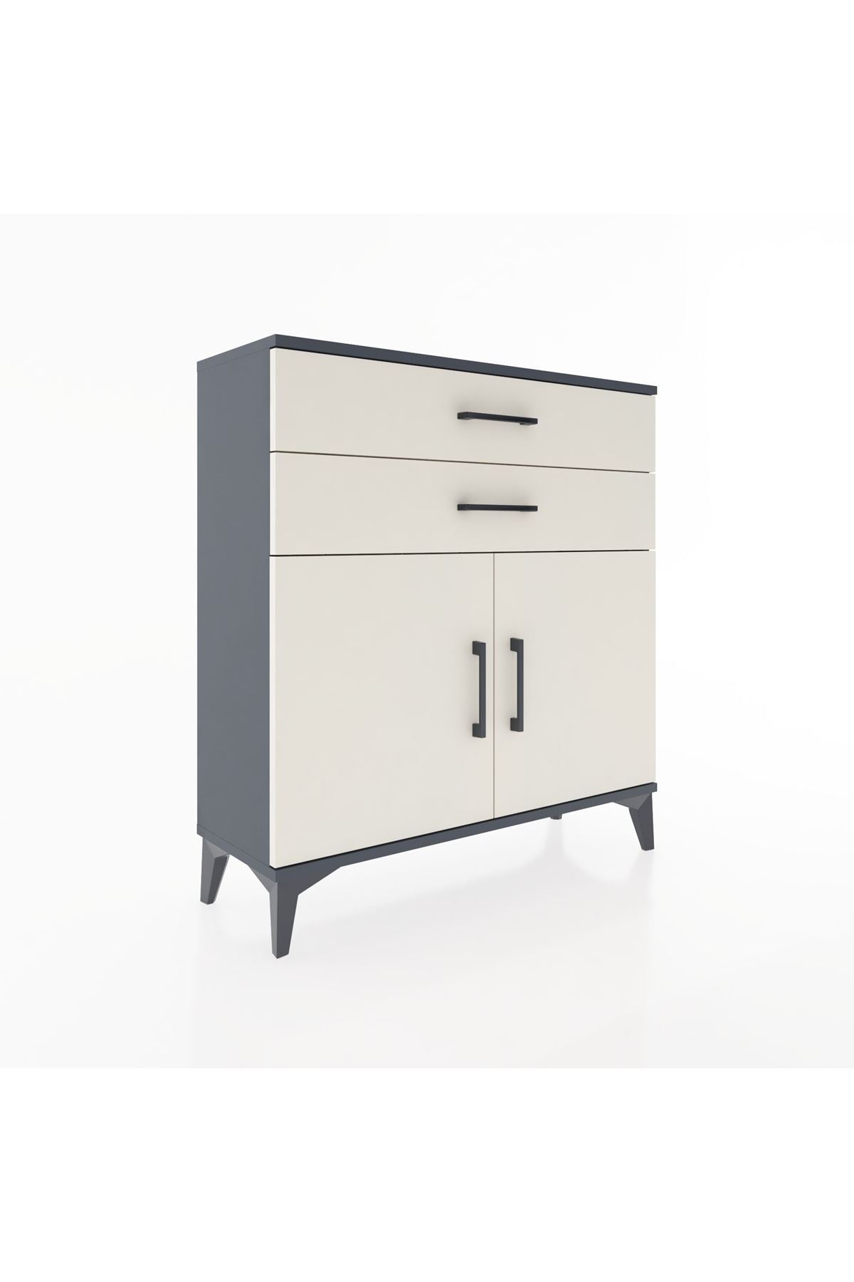 Arges Şifonyer Tek Raflı 2 Çekmeceli 2 Kapaklı 88x30x96 - S04M063V4A