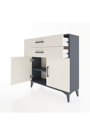 Arges Şifonyer Tek Raflı 2 Çekmeceli 2 Kapaklı 88x30x96 - S04M063V4A