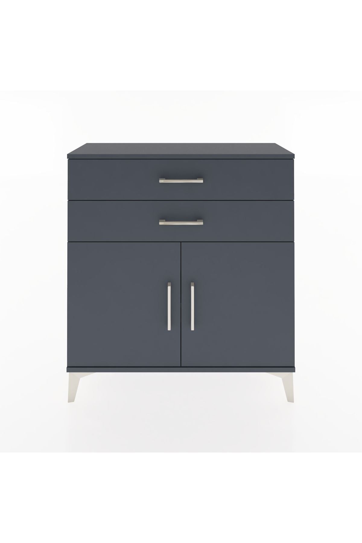 Arges Şifonyer Tek Raflı 2 Çekmeceli 2 Kapaklı 88x30x96 - S04M063V5A