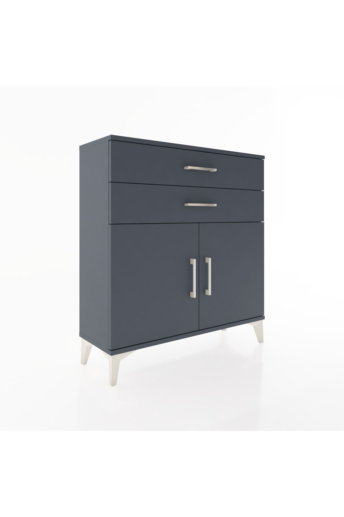 Arges Şifonyer Tek Raflı 2 Çekmeceli 2 Kapaklı 88x30x96 - S04M063V5A