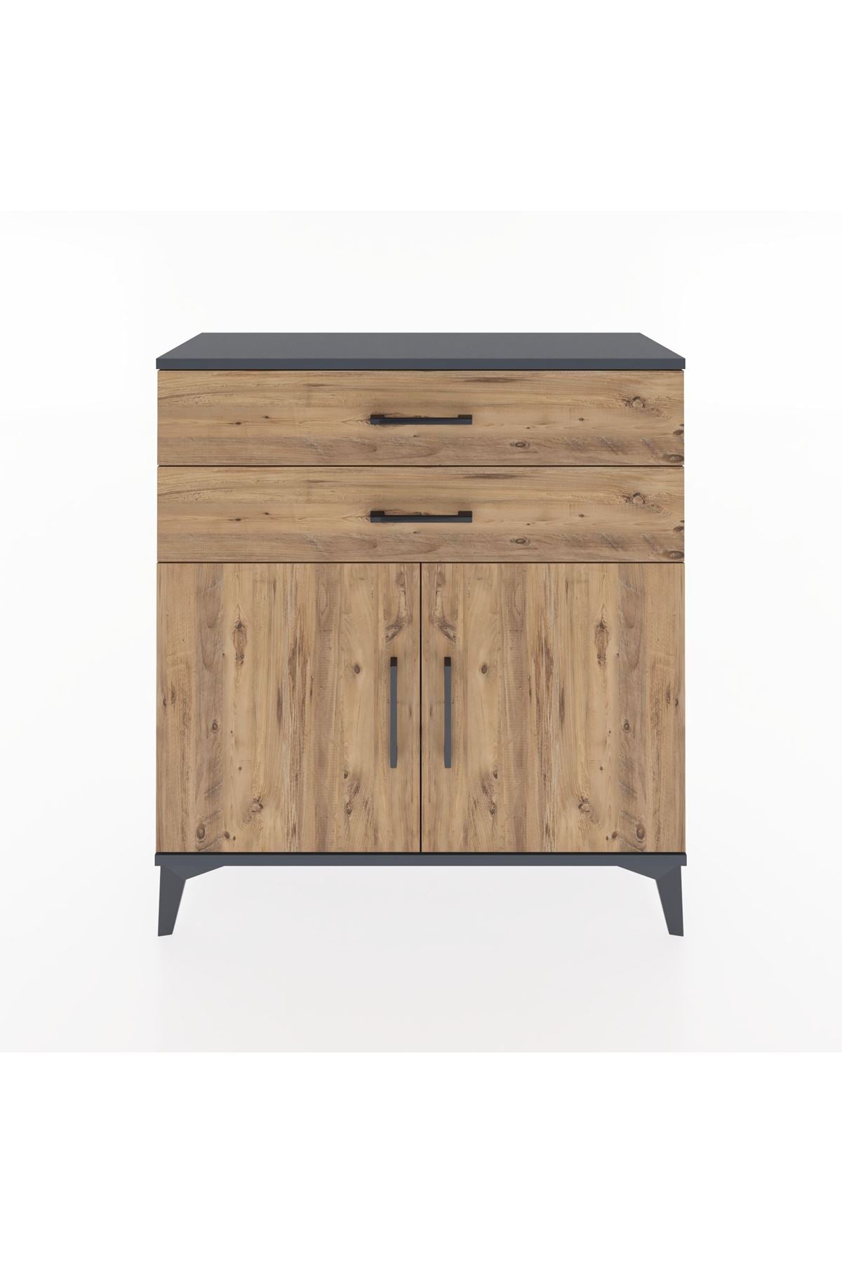 Arges Şifonyer Tek Raflı 2 Çekmeceli 2 Kapaklı 88x30x96 - S04M063V6A