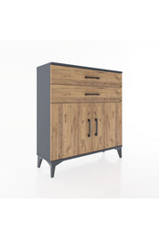 Arges Şifonyer Tek Raflı 2 Çekmeceli 2 Kapaklı 88x30x96 - S04M063V6A