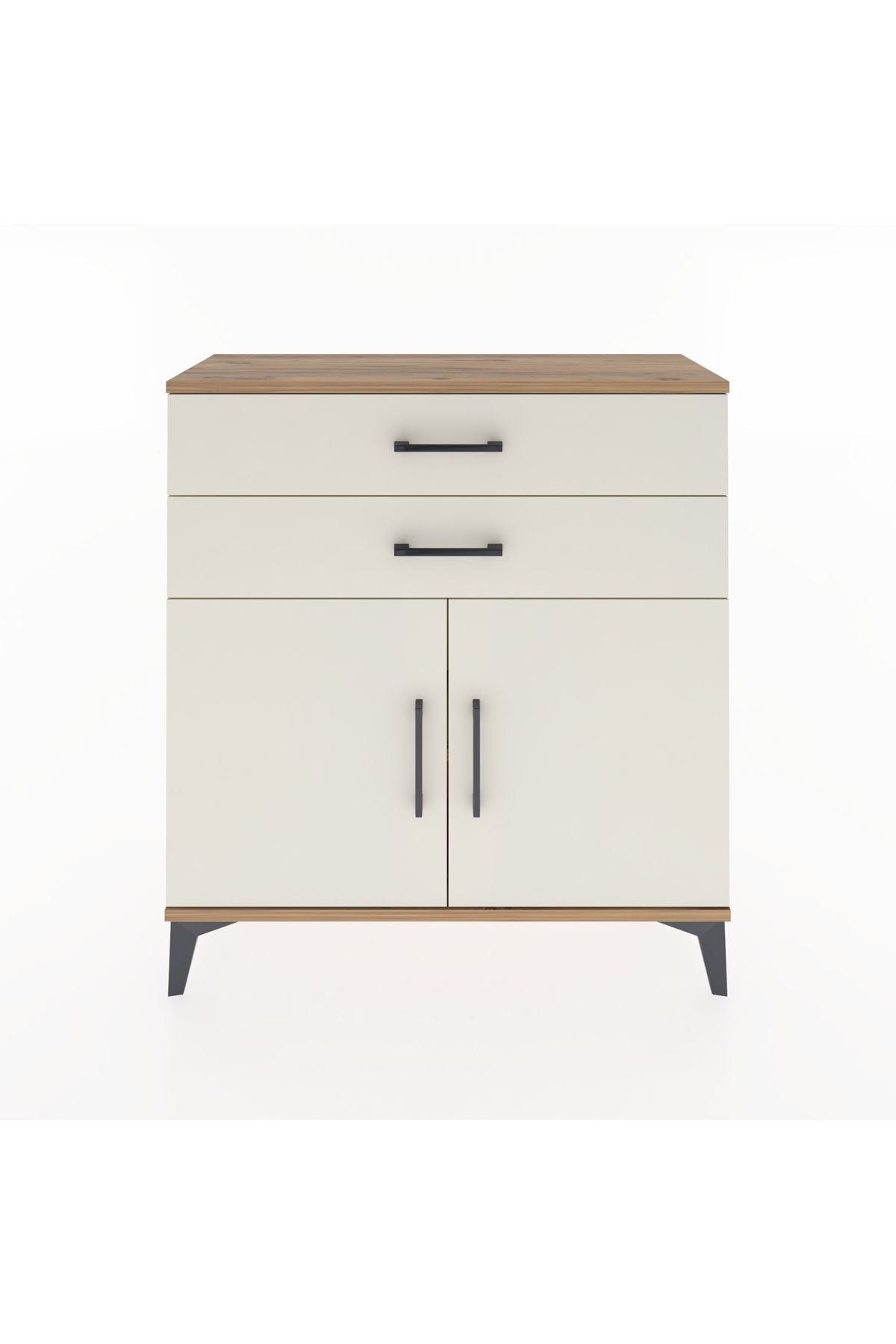 Arges Şifonyer Tek Raflı 2 Çekmeceli 2 Kapaklı 88x30x96 - S04M063V7A