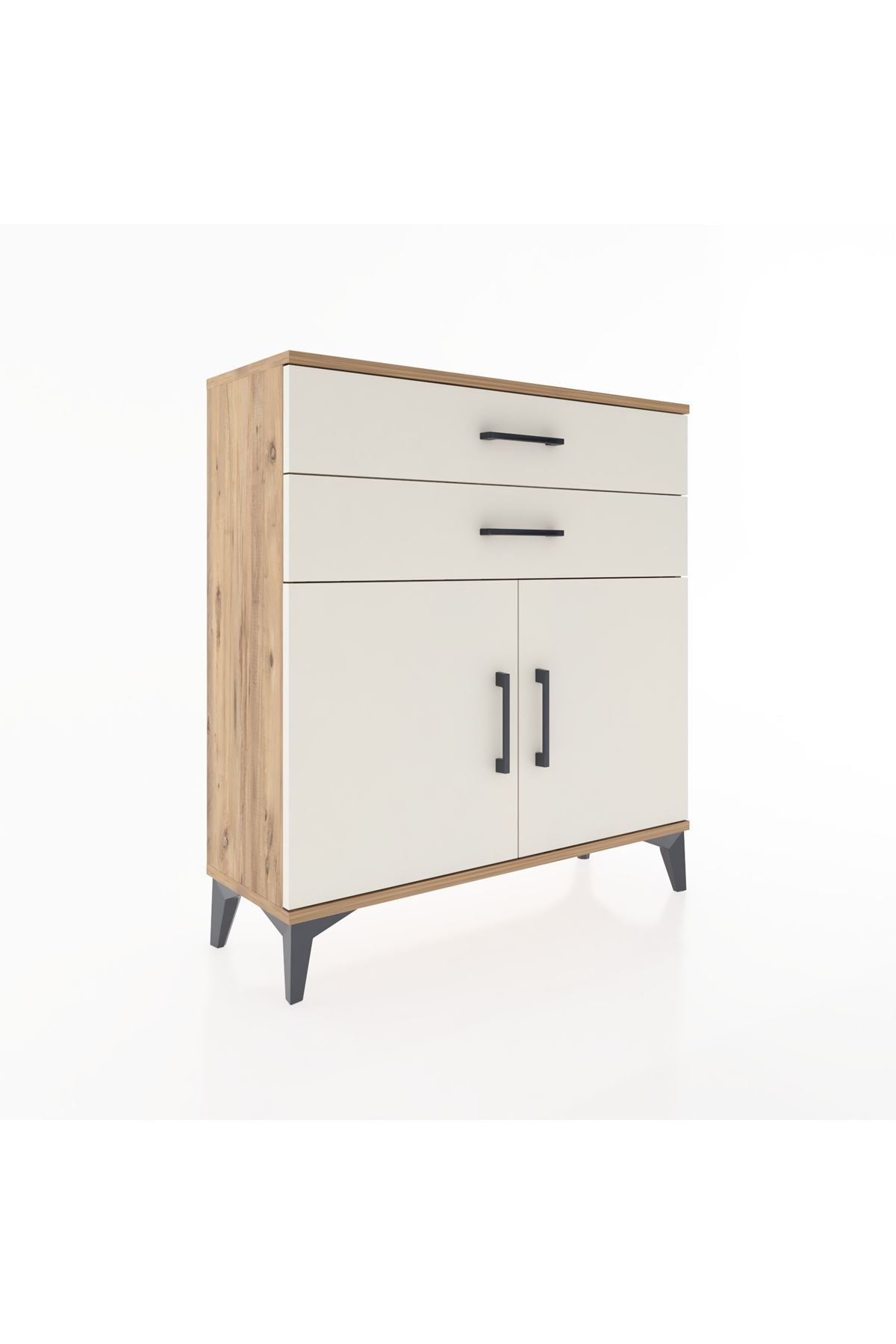 Arges Şifonyer Tek Raflı 2 Çekmeceli 2 Kapaklı 88x30x96 - S04M063V7A