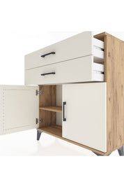 Arges Şifonyer Tek Raflı 2 Çekmeceli 2 Kapaklı 88x30x96 - S04M063V7A